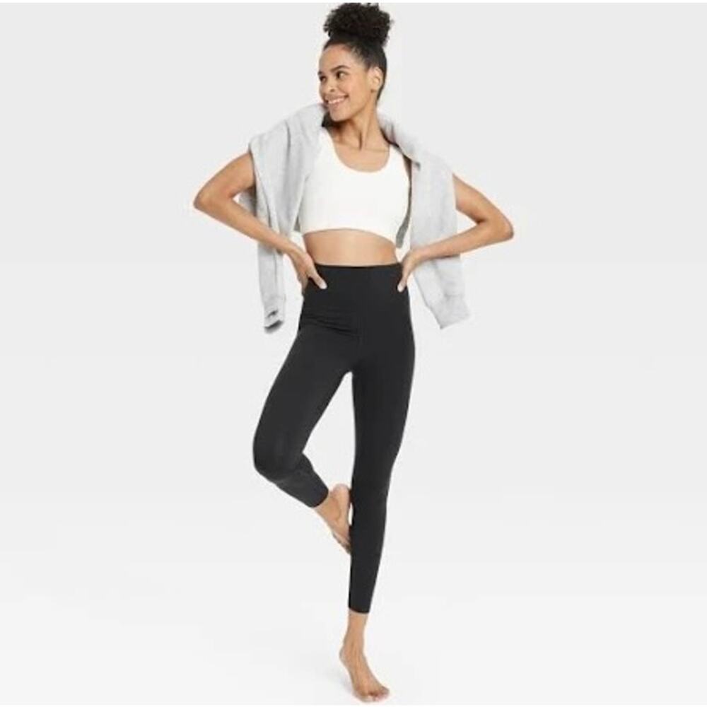All In Motion Black High Rise Medium Support Sculpt‎ Leggings Yoga Running Pants